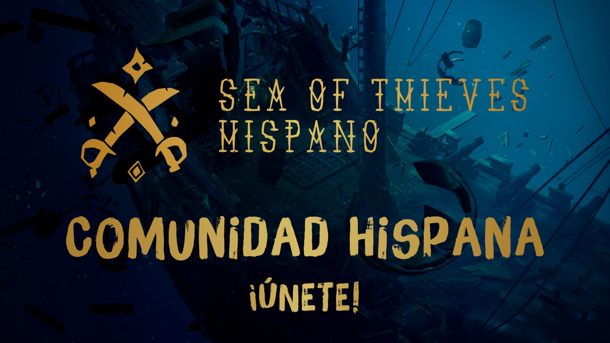 Discovery splash banner for Sea of Thieves Hispano Discord server