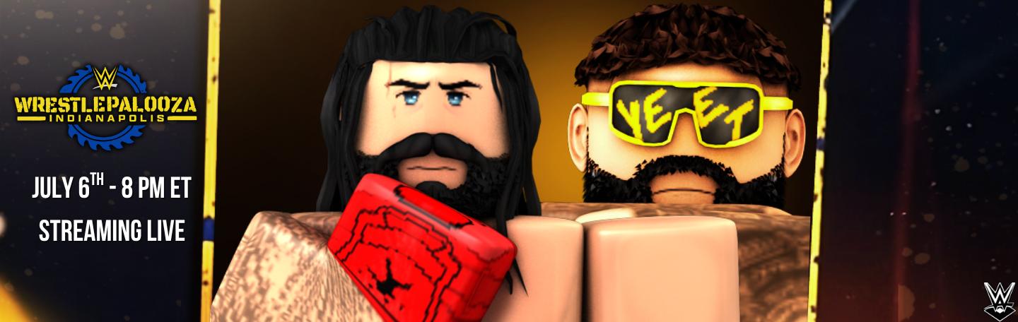 Discovery splash banner for WWE On Roblox Discord server