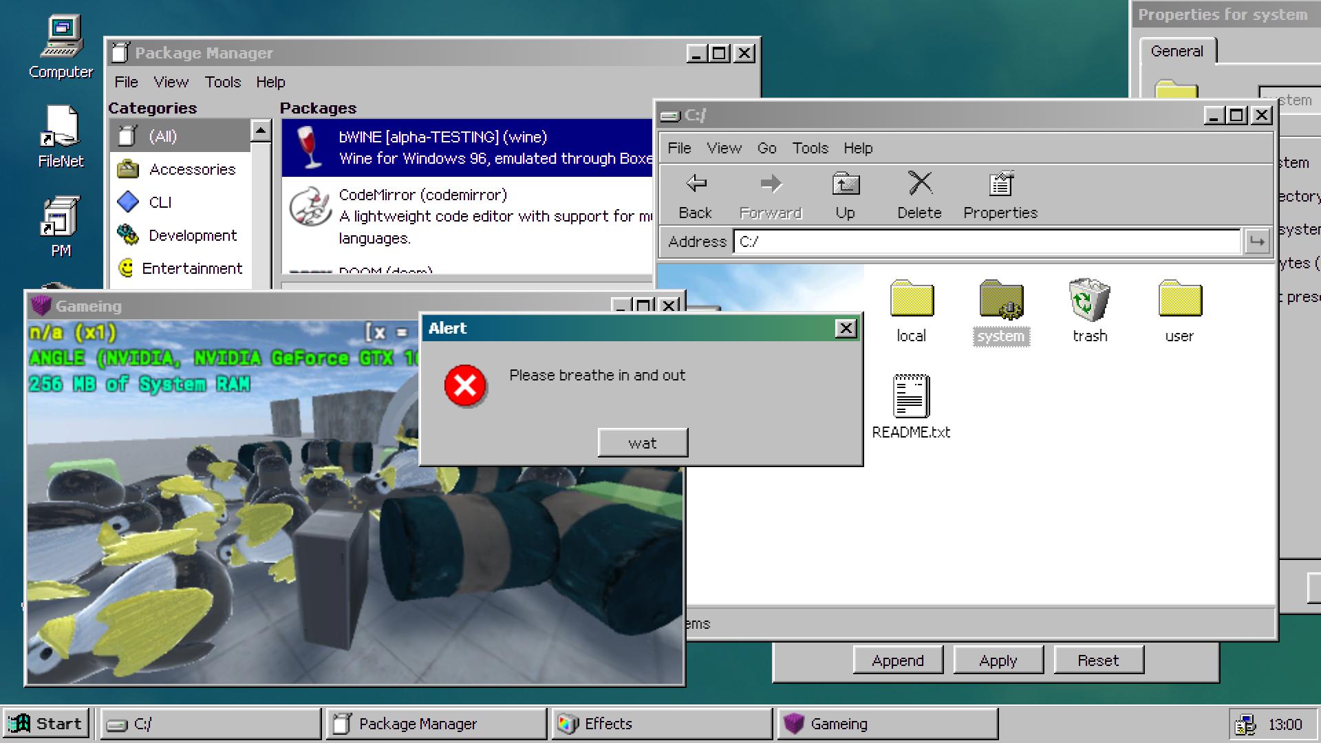 Discovery splash banner for Windows 96 Discord server
