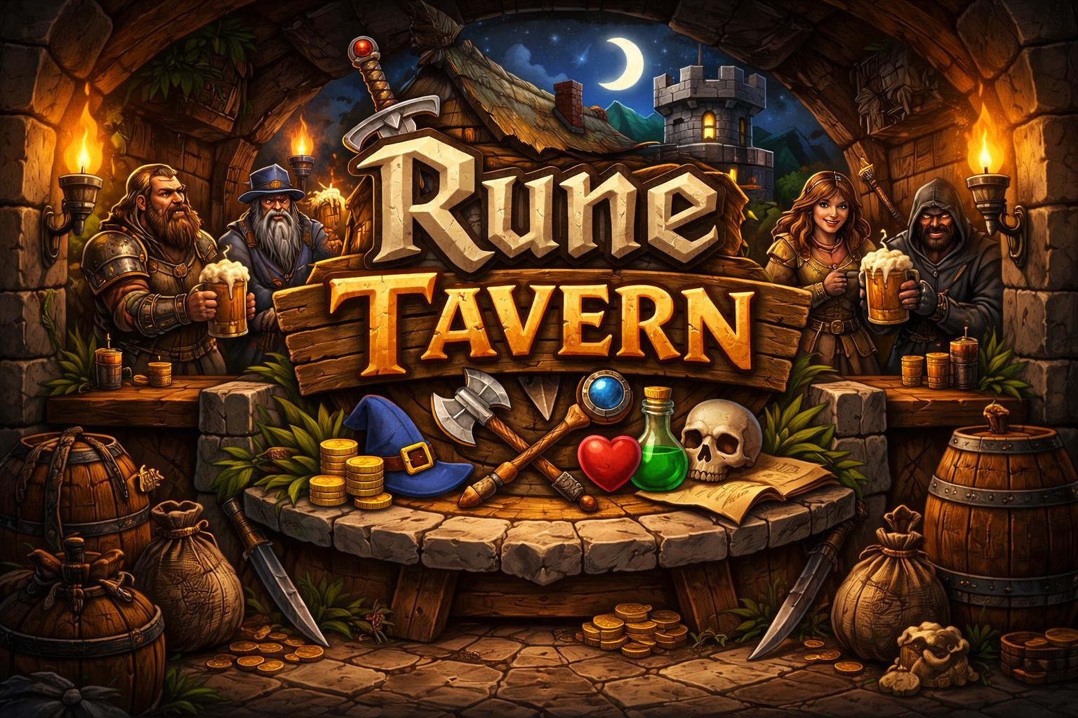 Discovery splash banner for Rune Tavern Discord server