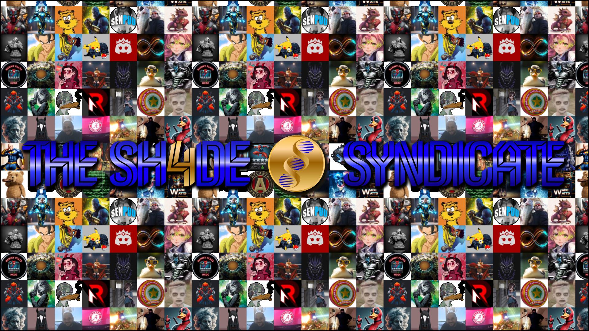 Discovery splash banner for THE SHADE SYNDICATE Discord server