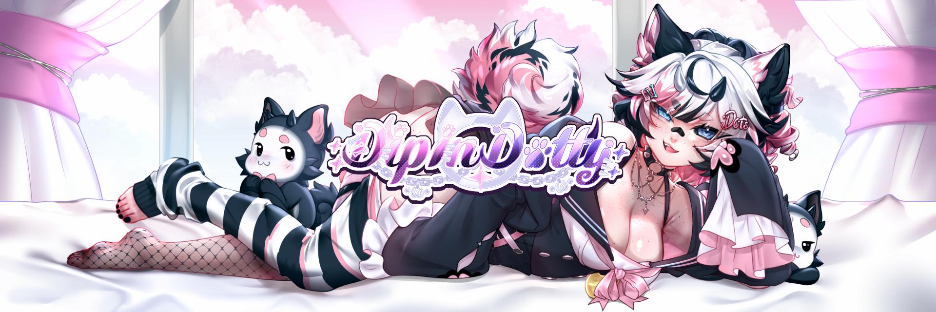 Discovery splash banner for Dip In Dotty Discord server