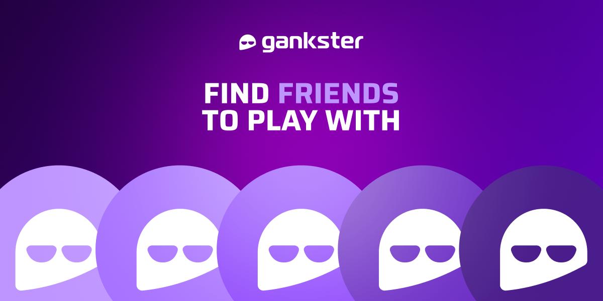 Discovery splash banner for Gankster LFG | Scrims | LFT/LFP | Tournaments - Valorant, Fortnite, League of Legends, Rocket League Discord server