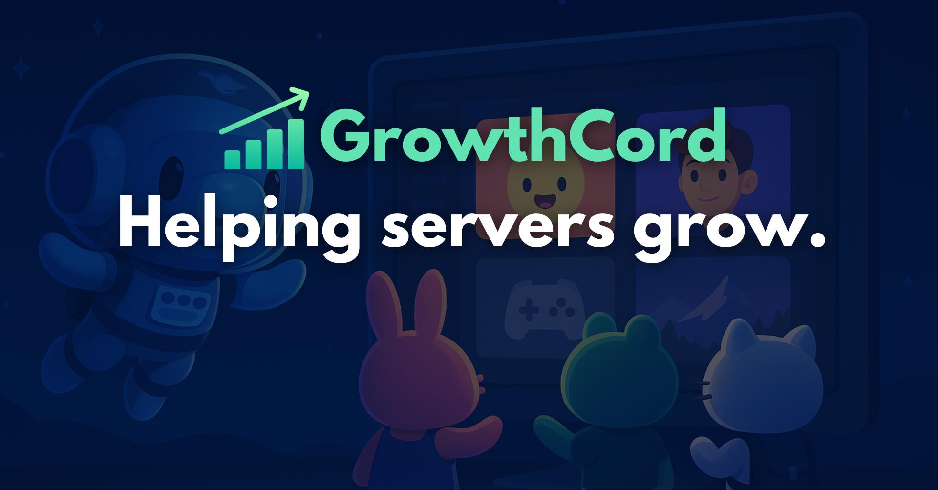 Discovery splash banner for Growthcord | #1 Owners Hub | Advertise | Grow | Learn | Promos | Promotions | Advertising Discord server
