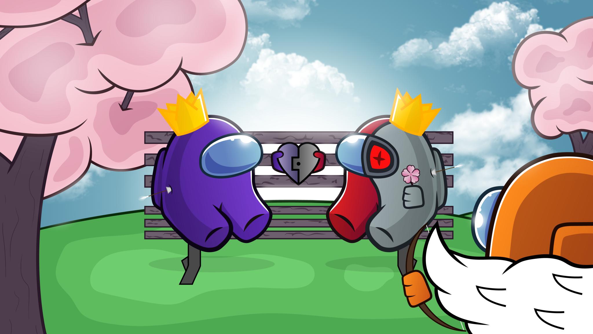 Discovery splash banner for Among Us Discord server