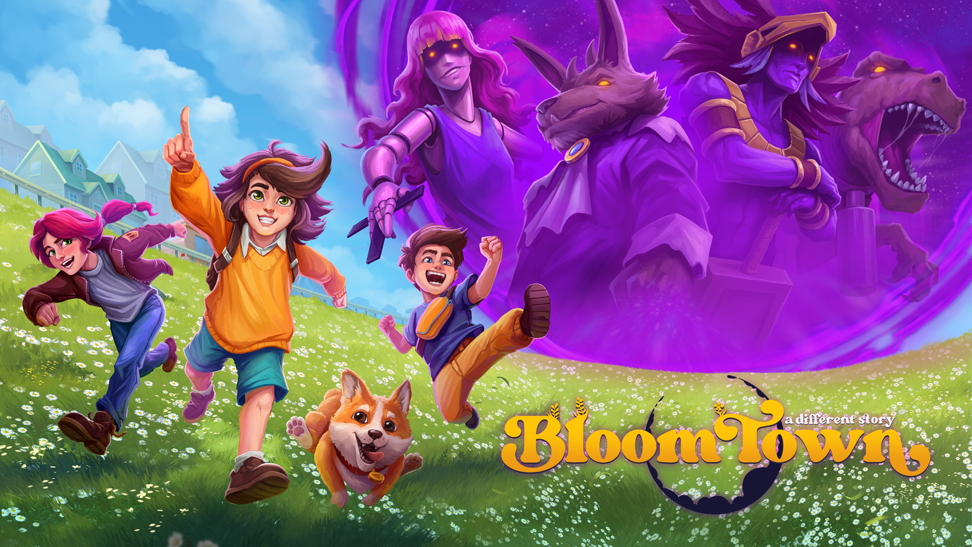 Discovery splash banner for Bloomtown: a Different Story Discord server