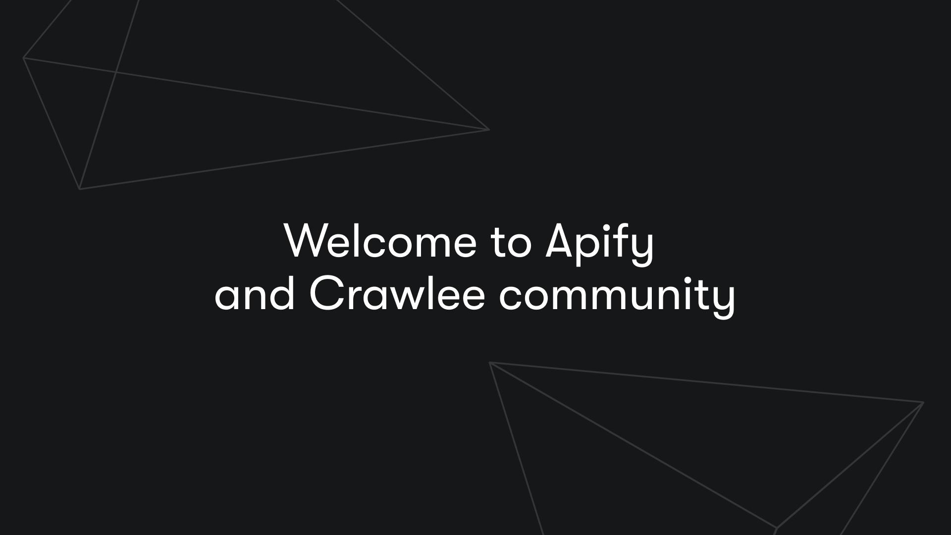 Discovery splash banner for Apify & Crawlee Discord server