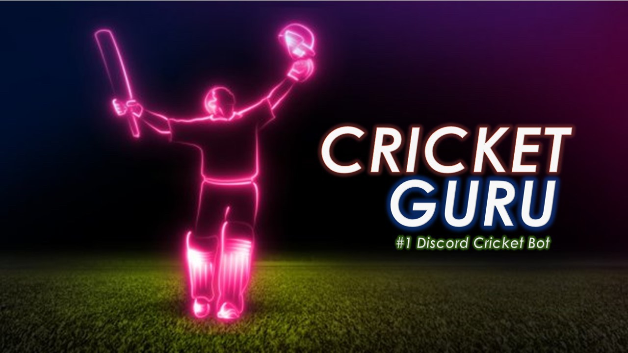 Discovery splash banner for Cricket Guru Discord server