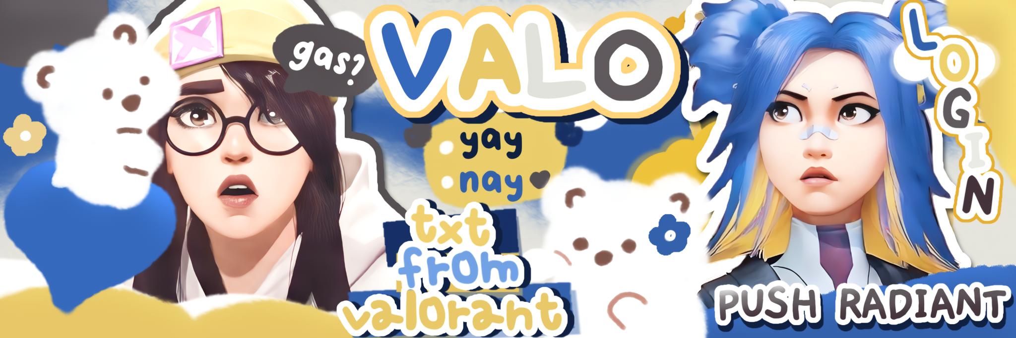 Discovery splash banner for @txtFromValorant Discord server