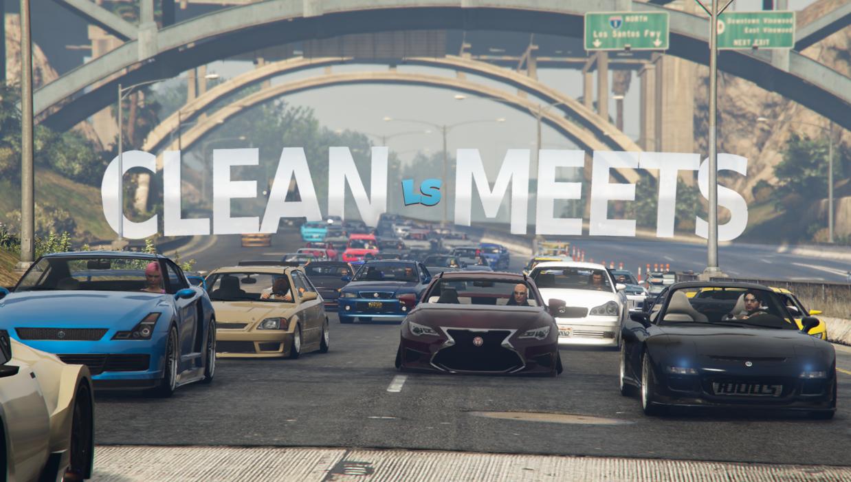 Discovery splash banner for LS CleanMeets 🚗 Discord server