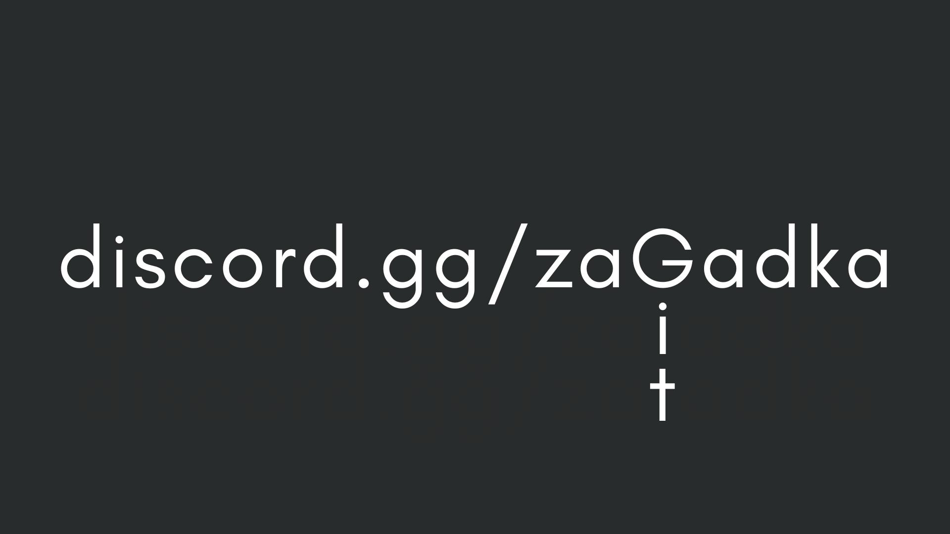 Discovery splash banner for zaGadka | 24/7 Voice Chat | Discord Community Polska PL Polish Memy Anime Gaming Rozmowy Gry Discord server
